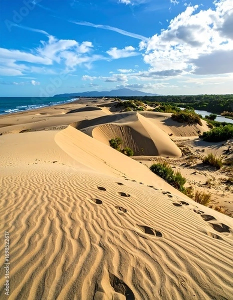 Obraz Sandy dunes meet the ocean