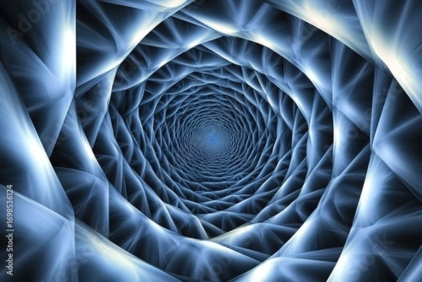Fototapeta swirling vortex made of interlocking triangles optical illusion