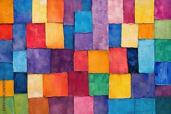Fototapeta tessellated squares creating vibrant mosaic
