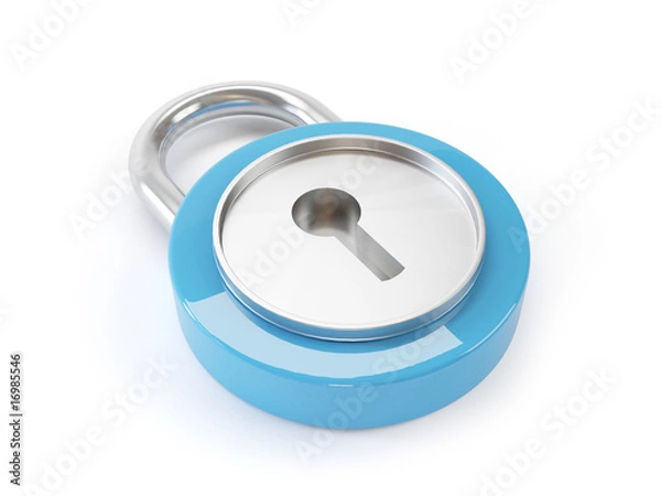 Obraz 3d Render of Isolated Padlock
