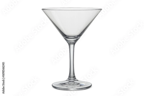 Obraz Empty martini glass standing on transparent background
