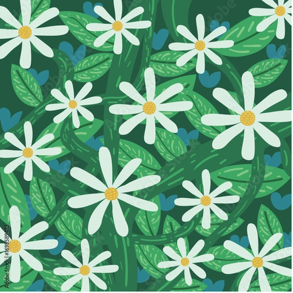 Fototapeta seamless floral pattern