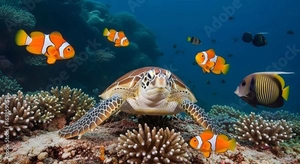 Obraz A Serene Flower in a Stemmed Glass on a Gradient Backdrop