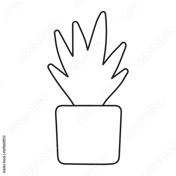 Obraz Potted plant doodle