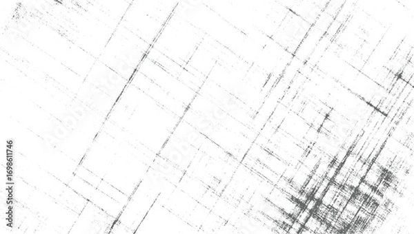 Fototapeta Grunge distressed scratches Black Grunge Noise Texture Vector, Vertical Scratch Lines with Soft Gradient, Vintage Overlay and Glitch Art, Transparent Background