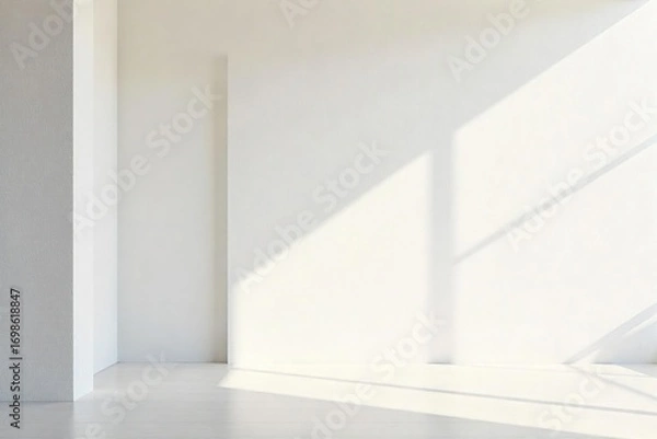 Fototapeta Serene Minimalist Beige Plaster Wall Clean Lines & Subtle Texture for Modern Interior Design