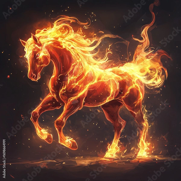 Fototapeta fire and flames