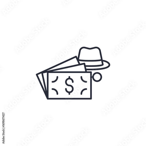 Fototapeta fraud icon. fraud Symbol sign for mobile concept and web design. Vector icon, Logo illustration, Vector graphics