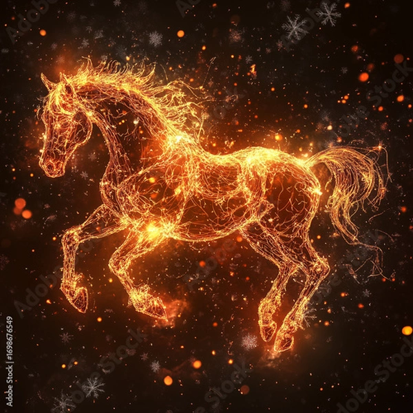 Obraz horse in the night