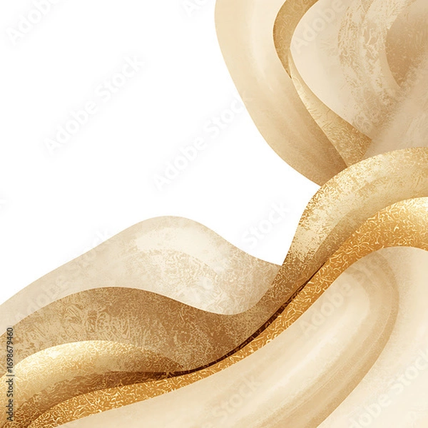 Fototapeta The illustration features a mottled gradient, blending light brown to beige with warm golden tones, set against a crisp white background, showcasing impeccable detail and texture.