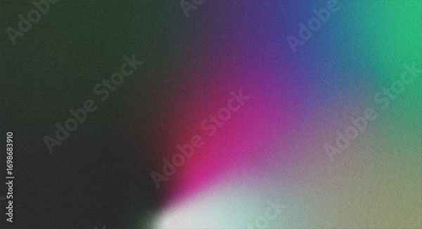 Obraz Abstract digital noise pattern with vibrant color gradients and a soft white light glow