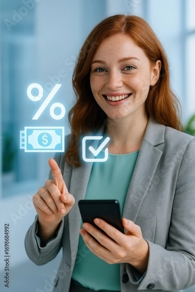 Fototapeta Effective financial management strategies office digital content modern workspace close up budgeting and investments