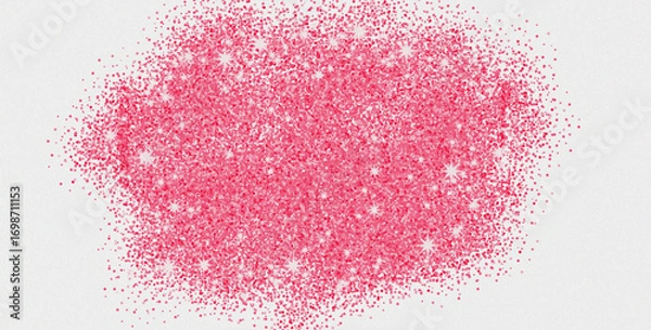 Obraz Close up macro shot of vibrant pink glitter particles creating a textured abstract background pattern