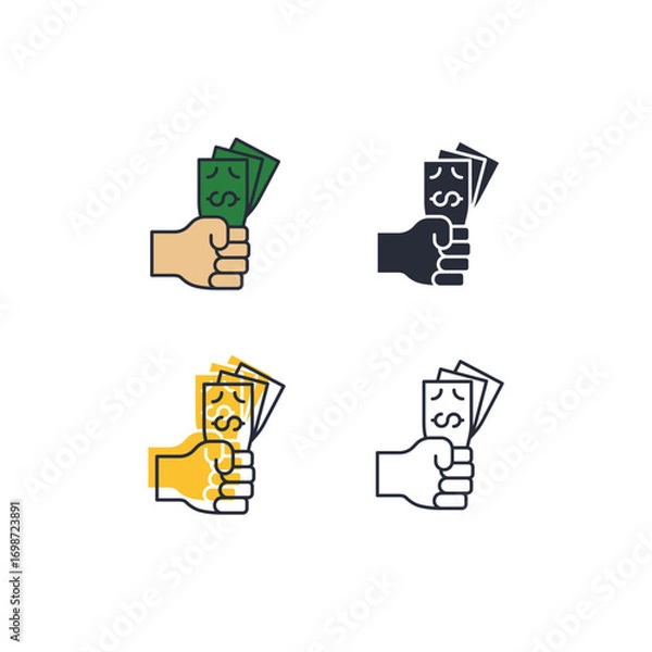 Obraz greed icon. greed Symbol sign for mobile concept and web design. Vector icon, Logo illustration, Vector graphics