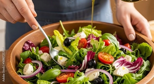 Obraz Delicious and Healthy Green Salad.