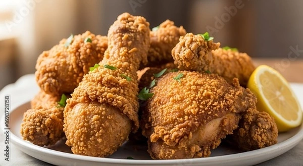 Obraz Delicious Crispy Fried Chicken Recipe.