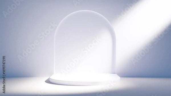 Fototapeta 3d render White podium. Computer generated