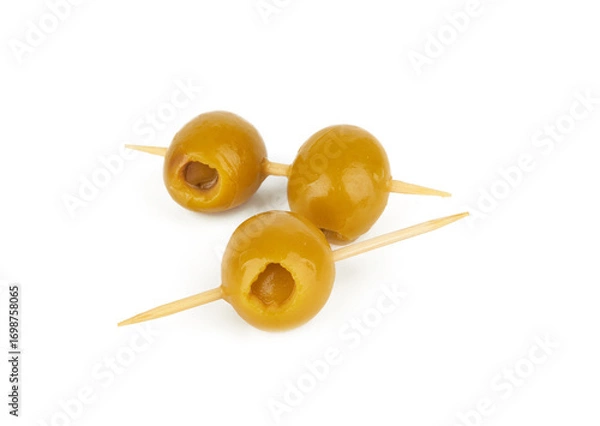 Obraz Green olives isolated