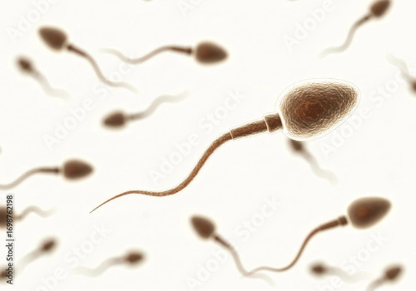 Fototapeta Sperm on white background_1.jpeg, Sperm on white background
