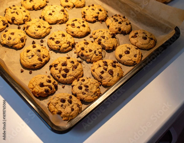 Obraz homemade chocolate chip cookies