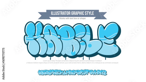 Obraz Hable logo graffiti font text effect, spray and street text style	
