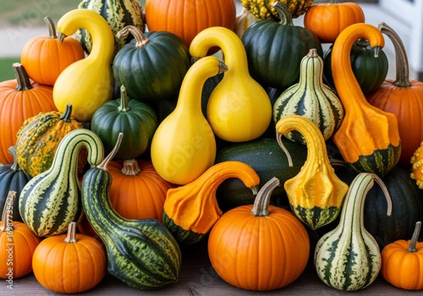 Obraz pumpkins and gourds