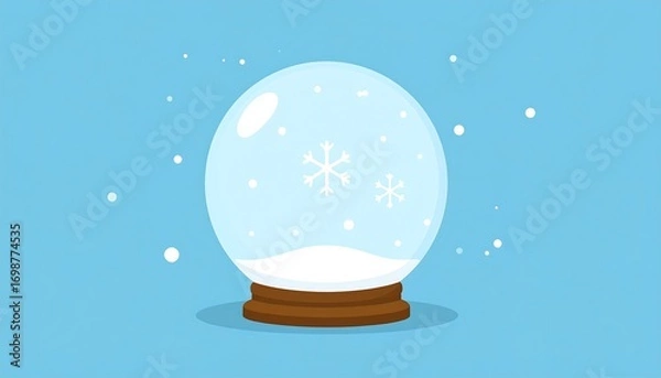 Obraz Simple snow globe illustration