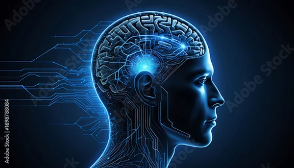 Fototapeta Machine Learning (ML) Technology Concept Depicting Core Algorithms, Predictive Analytics, Data Training Models, Neural Networks, and Intelligent Automation for Advanced Artificial Intelligence