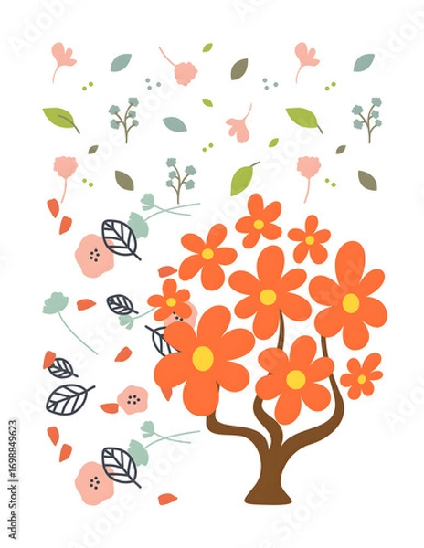 Obraz tree with flowers 