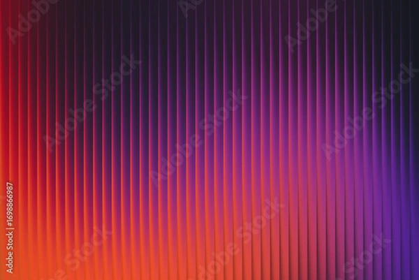 Fototapeta Abstract background with vertical lines in gradient of red, orange, purple, and dark blue hues