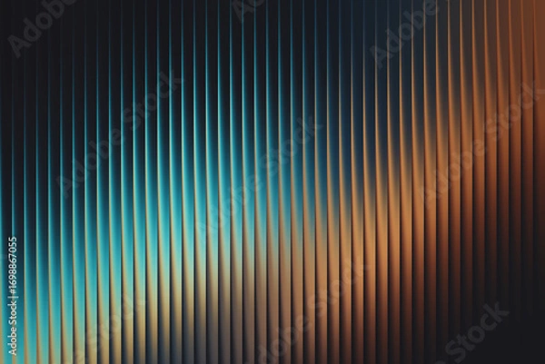 Fototapeta Abstract background with vertical lines in gradient of teal, blue, gold, and brown hues