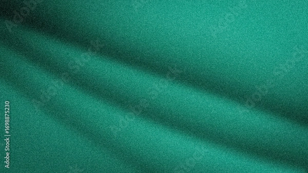 Fototapeta Abstract blurry gradient with soft transitions of vibrant teal hues, featuring a unique grainy texture perfect for backgrounds and creative designs