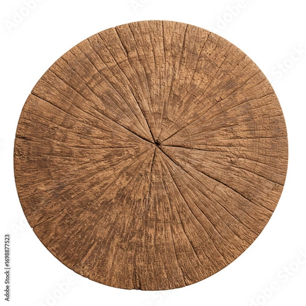Fototapeta Round wooden base, ideal for displaying or supporting objects