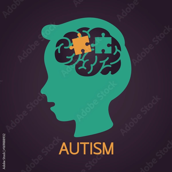 Fototapeta AUTISM vector icon illustration
