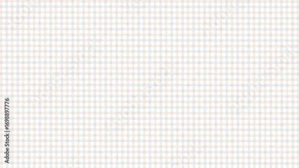 Fototapeta Beige, grey and white plaid fabric texture background. Seamless pattern checkered wallpaper.	