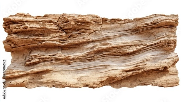 Fototapeta A large, flat, light brown rock slab.  Layered texture