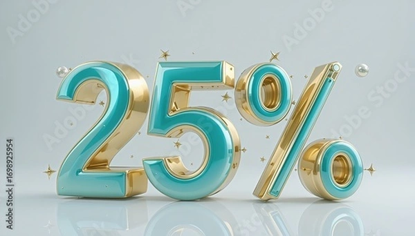 Obraz 25 % sign