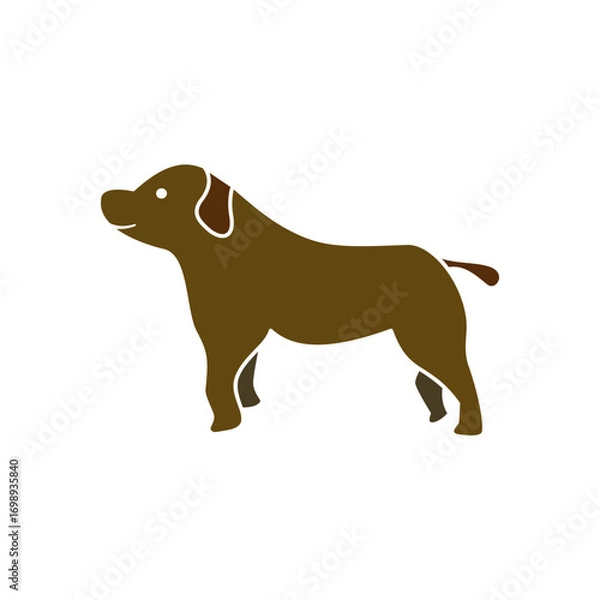 Fototapeta dog icon, simple flat style, vector illustration, symbol, design logo template pictogram, for ui or ux isolated on white for mobile app, editable