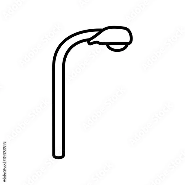 Fototapeta street light icon, simple flat style, vector illustration, symbol, design logo template pictogram, for ui or ux isolated on white for mobile app, editable