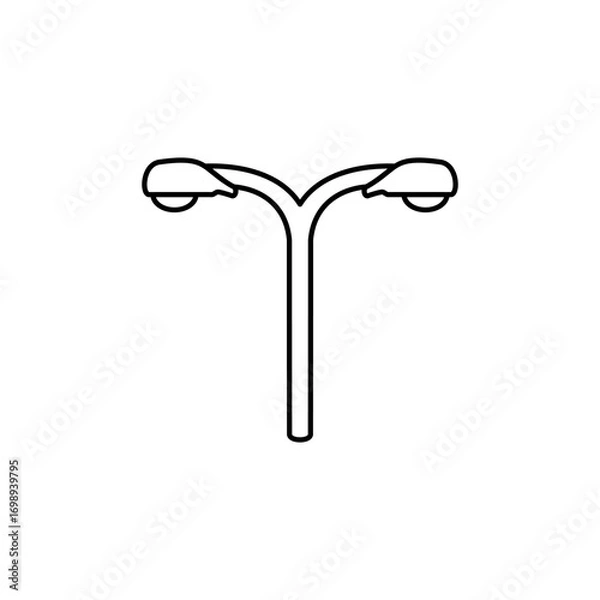 Fototapeta street light icon, simple flat style, vector illustration, symbol, design logo template pictogram, for ui or ux isolated on white for mobile app, editable