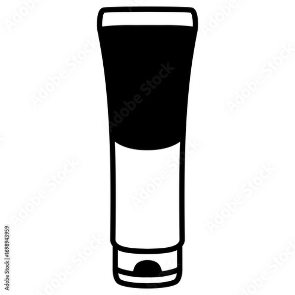 Fototapeta cream bottle icon, simple flat style, illustration, logo sign symbol pictogram template, for ui or ux isolated on white for mobile app, editable