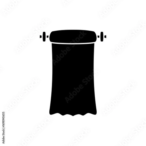 Fototapeta royal scroll icon, simple flat style, illustration, logo sign symbol pictogram template, for ui or ux isolated on white for mobile app, editable