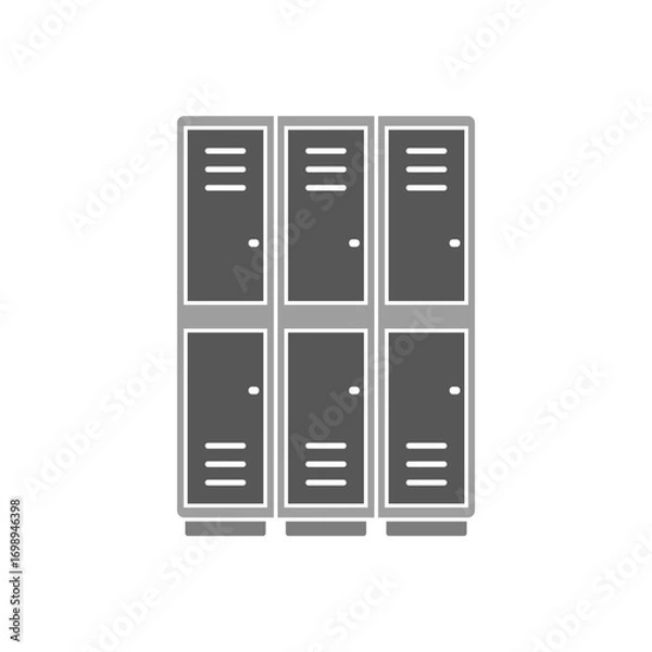 Fototapeta locker icon, simple flat style, vector illustration, symbol, design logo template pictogram, for ui or ux isolated on white for mobile app, editable