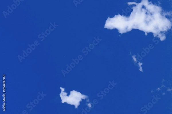 Fototapeta Bright clear blue sky afternoon clouds background weather atmosphere nature