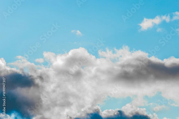Fototapeta Change weather atmosphere gray clouds blue sky background cloudscape nature soft