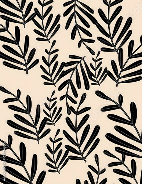 Fototapeta seamless pattern with leaves