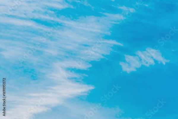 Fototapeta Blue sky white nature cloudy background light day cloudscape bright summer abstract weather atmosphere