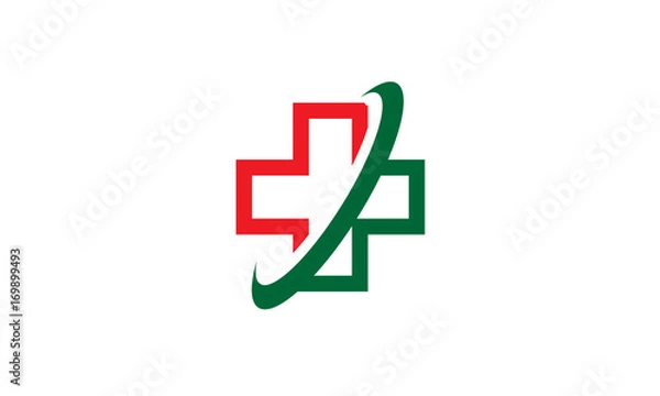 Obraz medical plus logo template