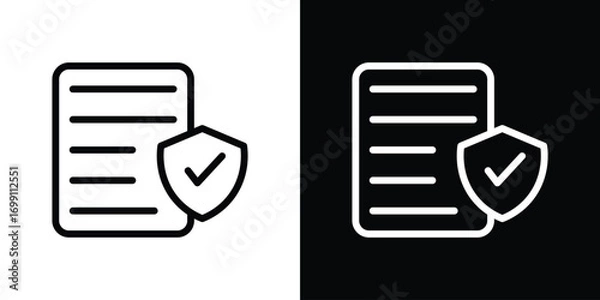 Obraz Insurance policy icon design elements. icons for app or web