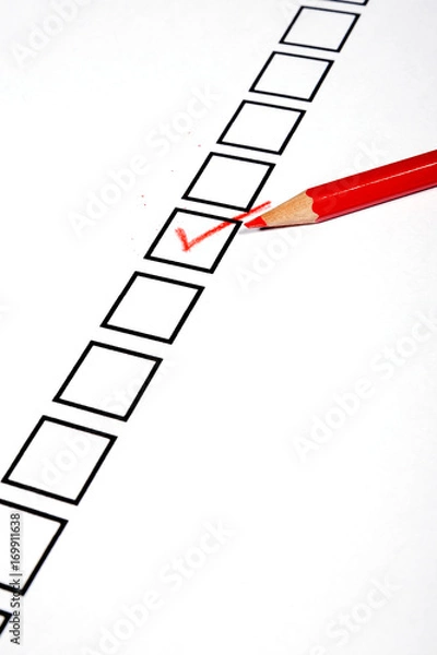 Obraz Marked check box